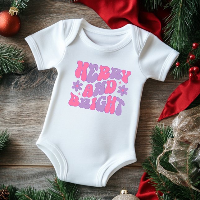 Jul Glad Och Ljus Retro Groovy Festive T Shirt (Skapare uppladdad)