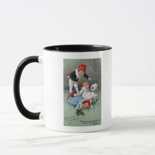 Jul GladnessIce som åker skridskor ungekollaps Mugg