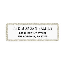 Jul Glitter Returetiketter Returadress Etikett