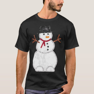 Jul Glitter Snögubbe T Shirt