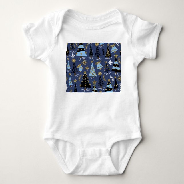 Jul Glitter: Vintage Mönster T Shirt (Framsida)