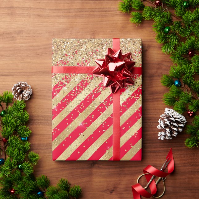 Jul Glittrande Glimmer Presentpapper (Julgåva)
