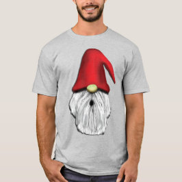 Jul Gnome Ansikte T Shirt