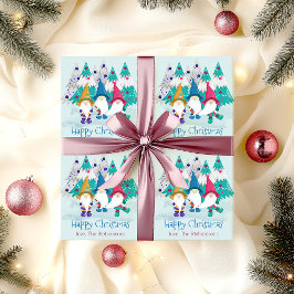 Jul Gnome Cute och Colorful Personlig Presentpapper