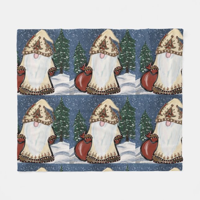 Jul GNOME Fleecefilt (Framsidan (Horisontell))