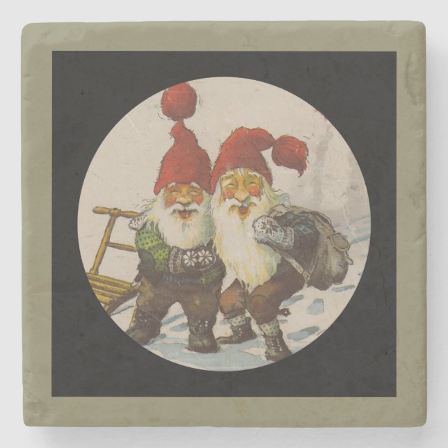 Jul Gnome Friends Underlägg Sten (Framsidan)