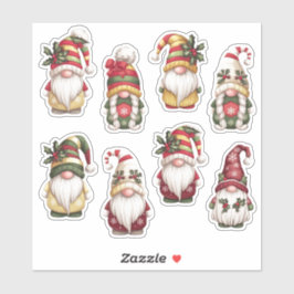 Jul Gnome Helgdag Sticker Lakan Klistermärken