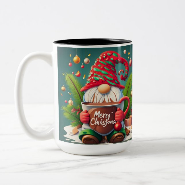 Jul Gnome Huge Hett Chocolate Mugg (Vänster)