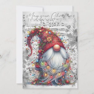 Jul Gnome Julkort