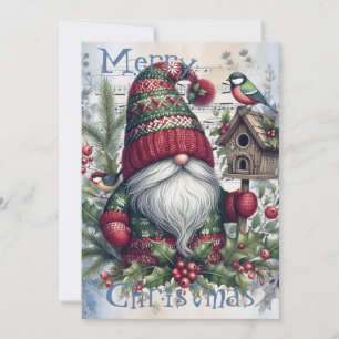 Jul Gnome Julkort
