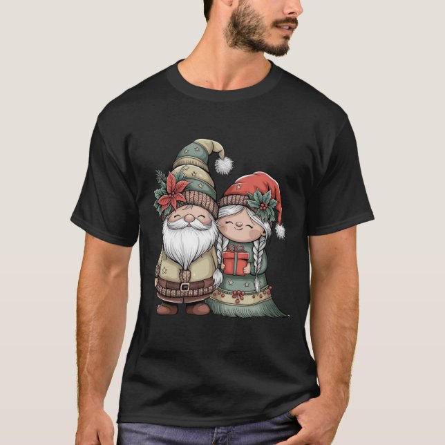 Jul Gnome Kärlek T Shirt (Framsida)