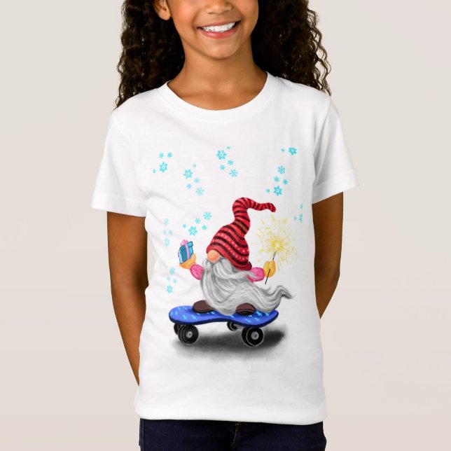 Jul Gnome Kids T-Shirt (Framsida)