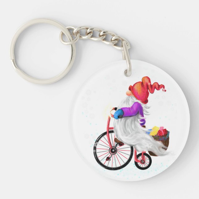 Jul Gnome med Gift Keychain (Framsidan)