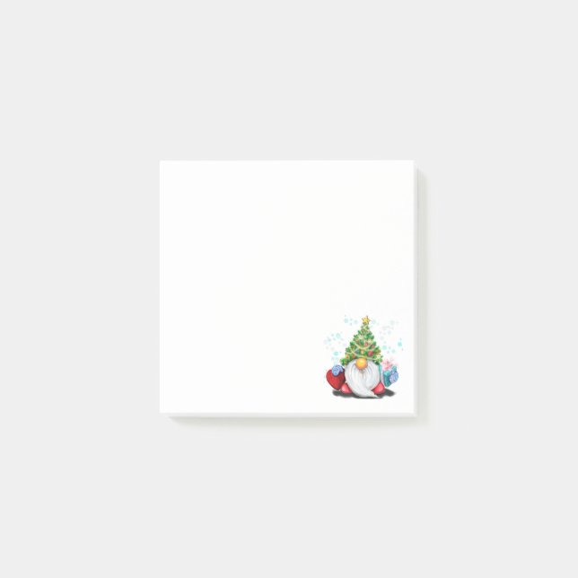 Jul Gnome med Gift Sticky Notes Post-it Block (Framsida)