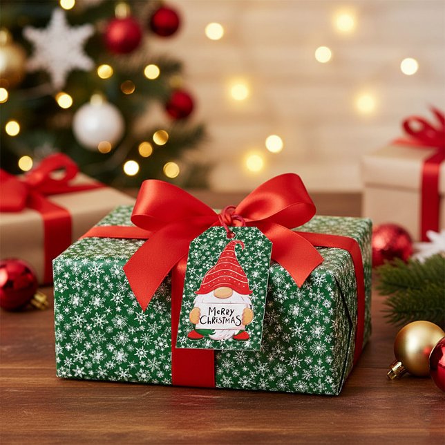 Jul Gnome Presentetikett (Skapare uppladdad)