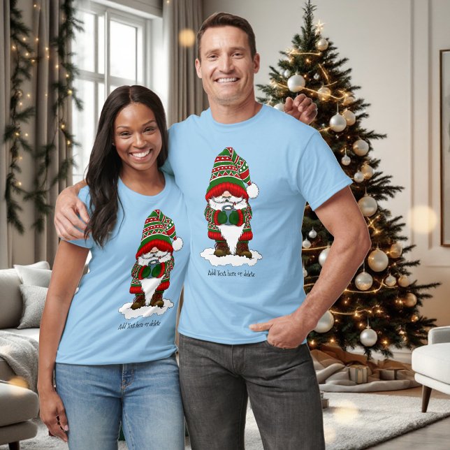 Jul Gnome Red Grönt Cute T Shirt (Skapare uppladdad)