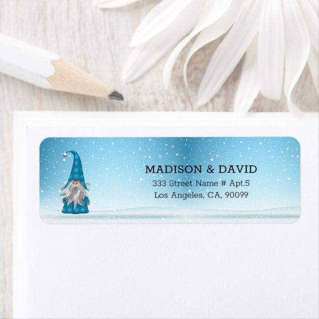 Jul Gnome Returadress Etikett (Insitu)
