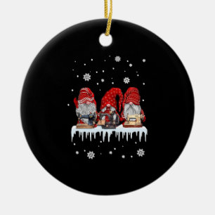 Jul Gnome Shirt Red Gnomies Sewing Maskin F Julgransprydnad Keramik