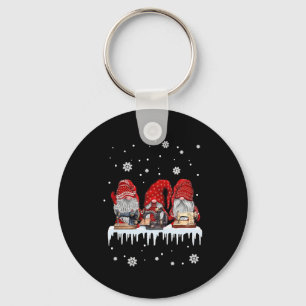 Jul Gnome Shirt Red Gnomies Sewing Maskin F Nyckelring