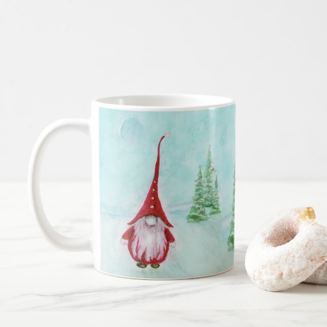 Jul Gnome Whimsical Kaffemugg (Med munk)