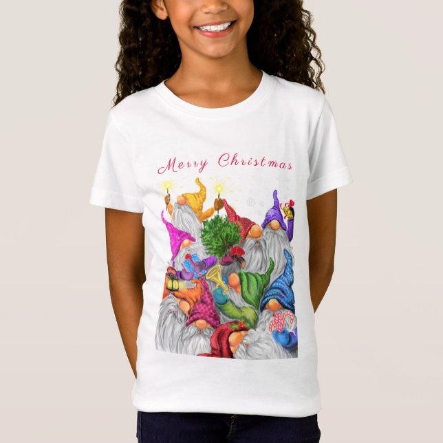 Jul Gnomes Barn T-Shirt (Framsida)
