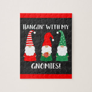 Jul Gnomes Cute Helgdag Pussel