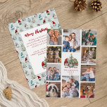 Jul Gnomes-familjen 10 Photo Collage Julkort<br><div class="desc">Det här unika fotokollage-julkortet är perfekt för att visa dina familjefotografier från det senaste året. Det finns 10 bilder på utsidan,  med söta vattenfärgade helgdag som håller presenter bredvid ett Julgran i mitten. På baksidan finns ett julbudskap i personlig som lätt kan ändras till ert eget hjärtliga helgdag önskemål.</div>
