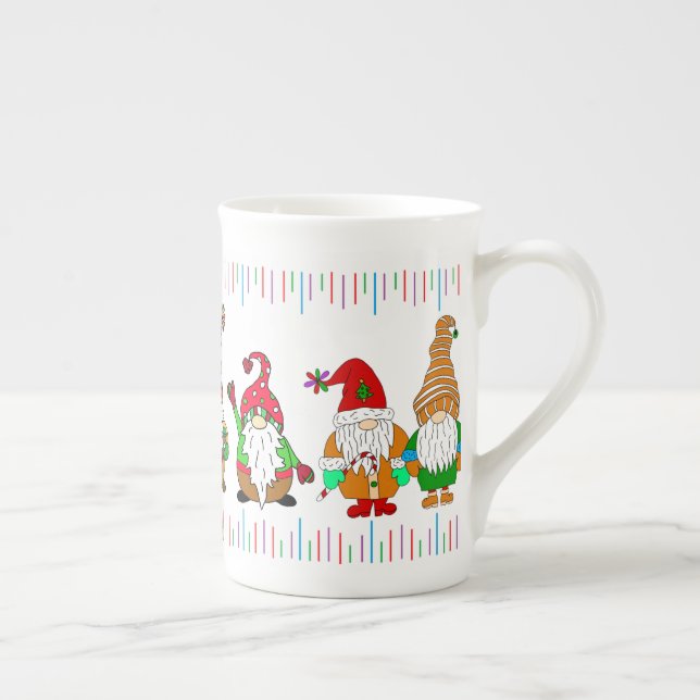 Jul Gnomes Festive Benporslin Mugg (Höger)