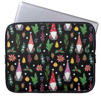 Jul Gnomes: Festive Seamless Mönster Laptop Fodral