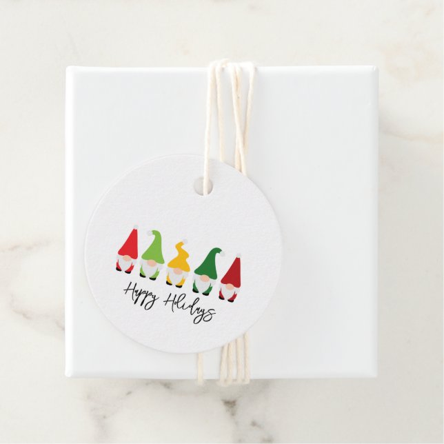 Jul Gnomes Glad helg Roligt Festive Gift T Gåvor Etiketter (På plats)