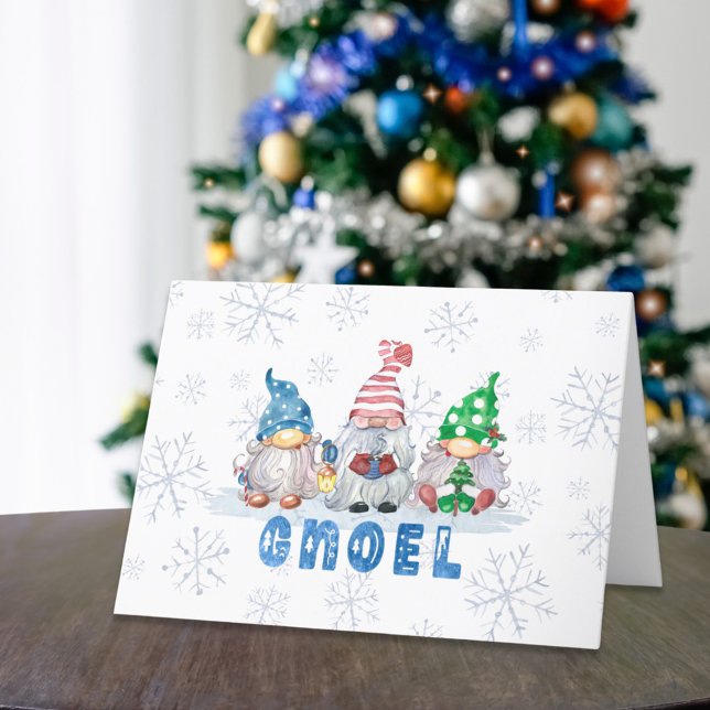 Jul Gnomes GNOEL Hälsning Helgkort (Skapare uppladdad)