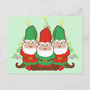 Jul Gnomes Helg Vykort