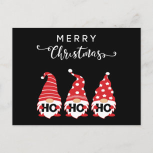 Jul Gnomes Ho Ho Ho Helg Vykort