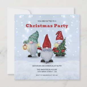 Jul Gnomes jul Inbjudningar