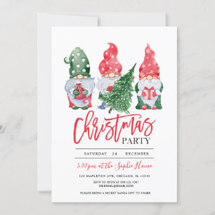 Jul Gnomes jul Party Inbjudningar