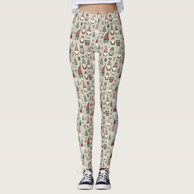 Jul Gnomes Leggings (Framsida)