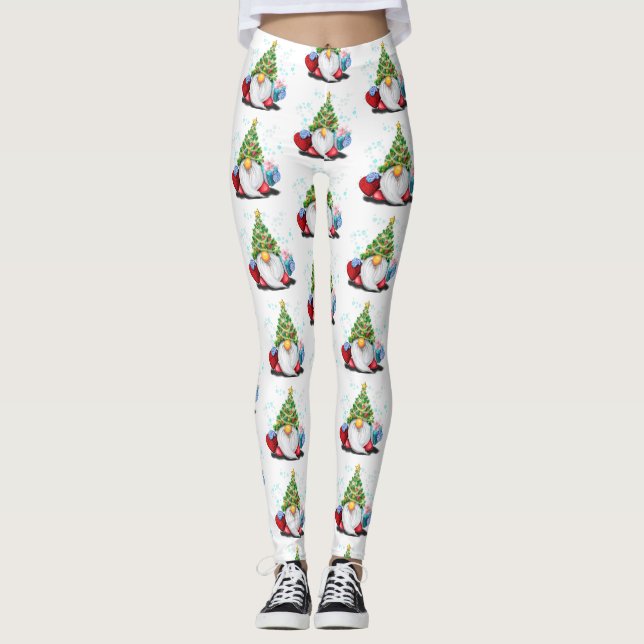 Jul Gnomes med Gift Leggings (Framsida)