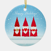 Jul Gnomes on Light Blue