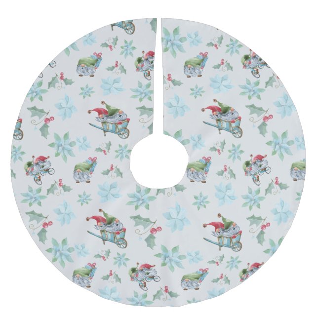 Jul Gnomes på Play Julgransmatta Borstad Polyester (Framsidan)