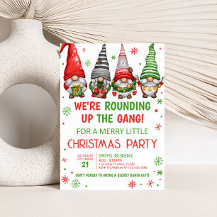 Jul Gnomes Roligt jul Party Inbjudningar