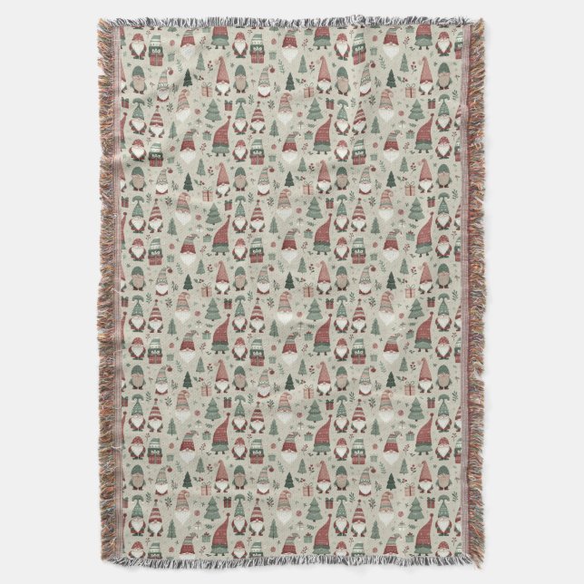 Jul Gnomes Throw Blanket Filt (Framsidan Vertikal)