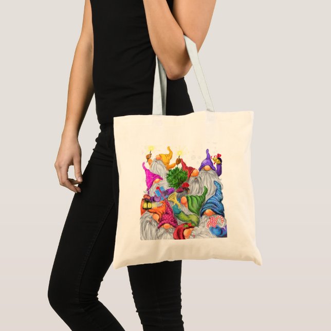Jul Gnomes Tote Bag Firande Tygkasse (Framsida (produkt))