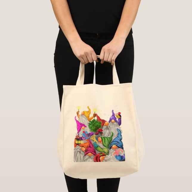 Jul Gnomes Tote Bag Gift Tygkasse (Framsida (produkt))
