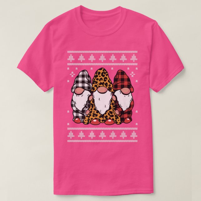 Jul Gnomes Ugly JULAFTON Sweater stil Funny T Shirt (Design framsida)