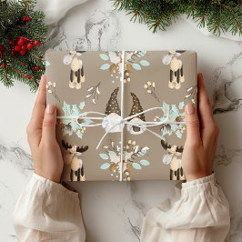 Jul Gnomes Woodland Presentpapper