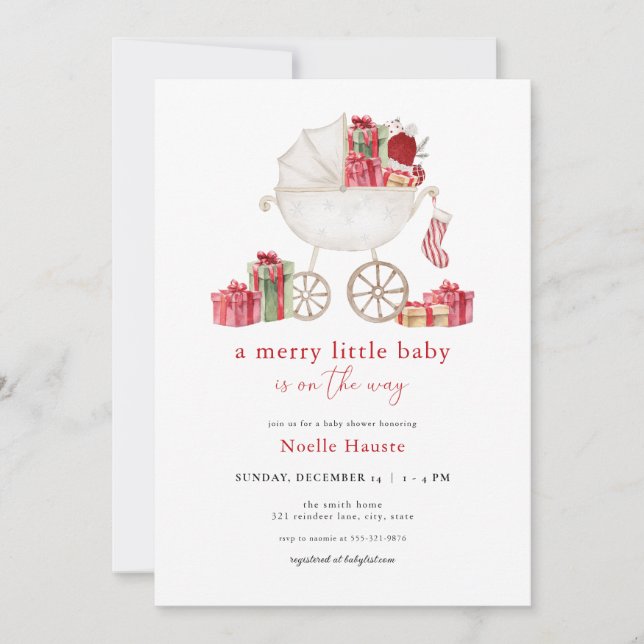 Jul - God Baby Shower-inbjudan Inbjudningar (Framsida)