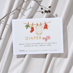 Jul God Jul Babyshower Blöjlotteri Tilläggskort