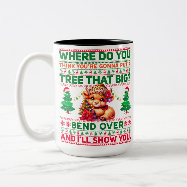 Jul-God jul för gåvkonsul Två-Tonad Mugg (Vänster)