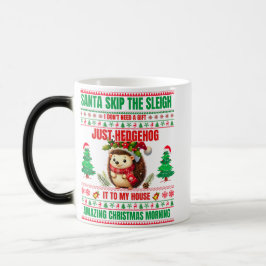 Jul God jul för Gift Hedgehog Magisk Mugg