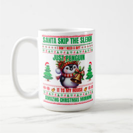 Jul God jul för Gift Penguin Kaffemugg